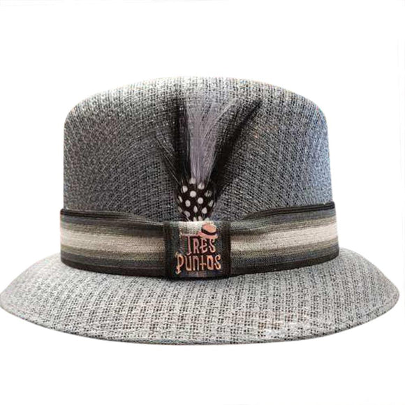 TRES PUNTOS  Gray  Pachuco Style Lowrider Hat